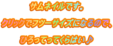 �T���l�C���ł��B

�N���b�N�Ńt�c�[�T�C�Y�ɂȂ�̂ŁA

�Ђ���Ă��Ă���͂���